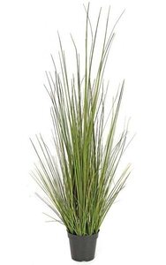 45 inches Fire Retardant Material Onion Grass - Tutone Green - 15 inches Width - Weighted Base