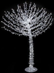 6 feet Acrylic Christmas Tree - 864 White LED Lights - Shapeable Branches