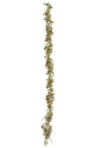 6 feet Jasmine Garland - 60 Leaves - 95 Flowers - Mustard