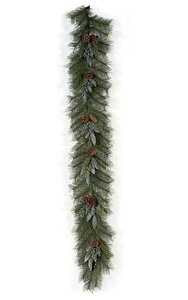 6 feet Mixed Pine Garland with Bay Leaf/Juniper Berries/Incense Cedar/Pine Cones
