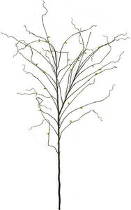 64 inches Plastic Salix Branch with Green Leaves - Brown - 17 inches Stem