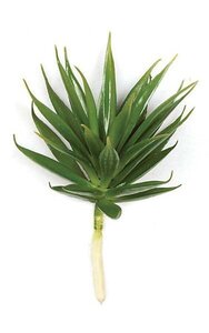 7.5 inches Plastic Agave Pick - Green - Bare Stem - FIRE RETARDANT