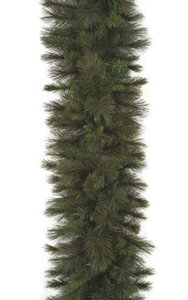 9 feet Anchorage Garland - 260 Mixed Green PVC Tips - 20 inches Width