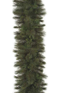 9 feet Anchorage Garland - 260 Mixed Green PVC Tips - 20 inches Width