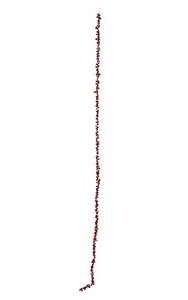 Foam Berry Garland - 18 Natural Touch Green Leaves - Burgundy Berries