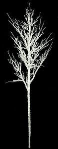 80 inches Plastic Snow Covered Populus Christmas Tree - White