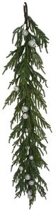 5 Foot Natural Touch Norfolk Pine Garland With Silver Balls