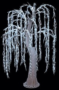 5 feet Willow Ice Tree - 3,624 Multi-Color 3mm LED Lights - 7 Colors - Shapeable Branches Adaptor Included - Control Box and 2 Remotes