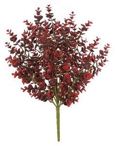 21 inches Polyblend UV  Outdoor Bush - Rust/Burgundy - 12 inches Width - Bare Stem