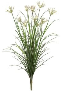 40 inches Plastic River Grass Bush - 10 Flowers - Green/Yellow