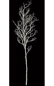 9 feet Plastic Coral Branch - Pearl/White