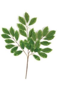 26 inches Cherry Leaf Branch - 31 Leaves - Green