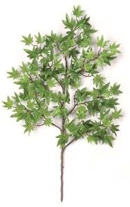 25 inches Mini Japanese Maple Branch - 106 Leaves - Green-sold by dozen