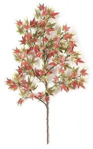 25 inches Mini Japanese Maple Branch - 106 Leaves - Green/Red
