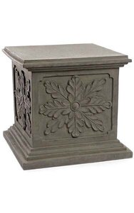 19 inches Fiberglass Pedestal - 19 inches x 19 inches Top - Stone