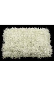10 inches x 10 inches Plastic Glittered Grass Mat - White