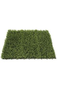 40 inches Plastic Button Fern Greenery Mat - 2,637 Green Leaves - 3 inches Height - Green