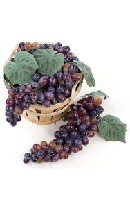 Plastic Grape Cluster - 90 Grapes - 11 inches Length - Multi Purple