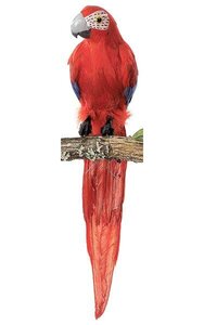 Artificial 20 inches Macaw - Tutone Grey Beak - Red