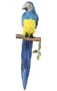 Artificial 28 inches Macaw - Tutone Grey Beak - Blue