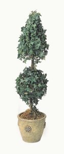 Life Like Faux 4 feet Oxford Ivy Topiary Cone & Ball