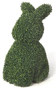 Faux Like Like All Weather Rade Resistant UV Plastic Mini Boxwood Rabbit