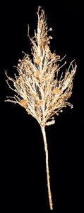 Beaded Spray with Pine Cones- Gold