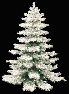 10 feet Flocked Pagoda Pine -Full with lights