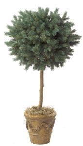 Custom Polyester Spruce Ball Tree Custom Made in Various Heights!