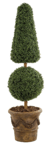 BT-3103 Custom Made Polyblend Boxwood Cone & Ball Topiary Safe for Outdoor Use!