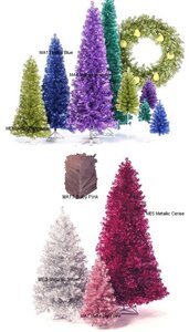 Custom Colored Slim Pencil Tree Line Christmas Tree