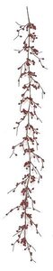 6 feet Bead Berry Garland - Dark Red