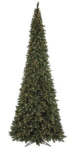 12 feet Pencil Pointed Spruce Christmas Tree with lights