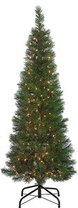 6 feet & 9 feet Christmas Pencil Pine Tree With Lights