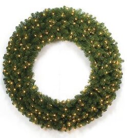 C-80125/C-80135 Pre Lit Christmas Limber Pine Wreaths 48 inches , 60 inches  Sizes Available