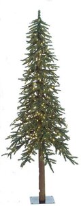 7 Foot Tall Alpine Christmas Tree - 921 Green Tips - 400 Warm White 5mm LED Lights