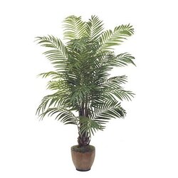 EF-1803 6 feet Areca Palm Tree 824 Lvs Natural Fiber Trunk