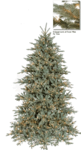 9 feet Frost Mini Fir Christmas Tree - Full Size - 1,100 Clear Lights