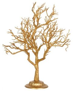 EF-571 24 inches Glittered Twig Tree Gold