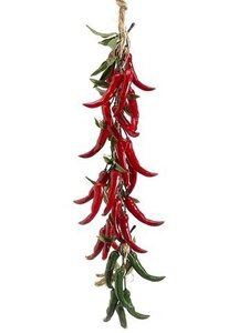 EF-113  26 inches Chili Pepper String  Red Green (Price is for a 12 pc set)