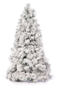 EF-1933 2 feet to 10 feet Slim/Pencil Forest Pine Christmas Tree Heavy Flocked Long Needle Pine T...