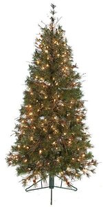 5 feet Mixed Needle Pine Christmas Tree with Cones/Twigs - 250 Clear Lights