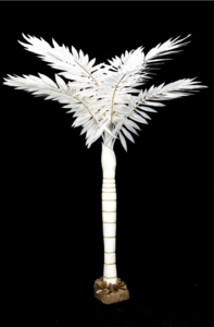 9 Foot Natural Canvas Royal Palm Tree NATURAL