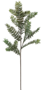 28 inches Plastic Hemlock Branch - Green - 13 inches Width