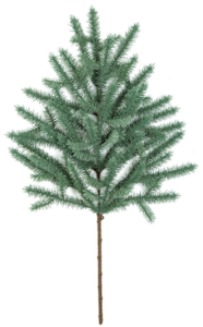 32 inches POLYBLEND OUTDOOR FRASIER FIR BRANCH  GREEN/GREY