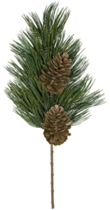 31" Outdoor UV Rated Polyblend Eastern White Pine Branch with Pinecones