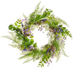 24" Artificial Green Maytime twig Wreath