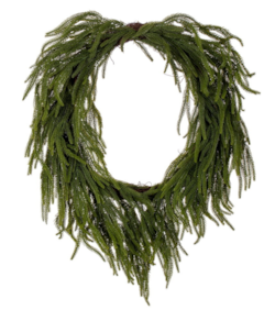 30" Green Norfolk Heart Wreath