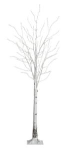 7’ Pre-Lit Artificial White Birch Tree With 400 Warm White LED Lights