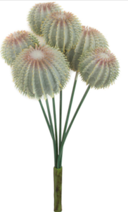 14.75" Flocked Barrel Cactus Stem